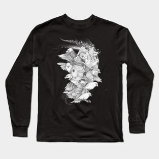 Graphic Nest Birds Costume Gift Long Sleeve T-Shirt